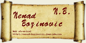 Nenad Božinović vizit kartica